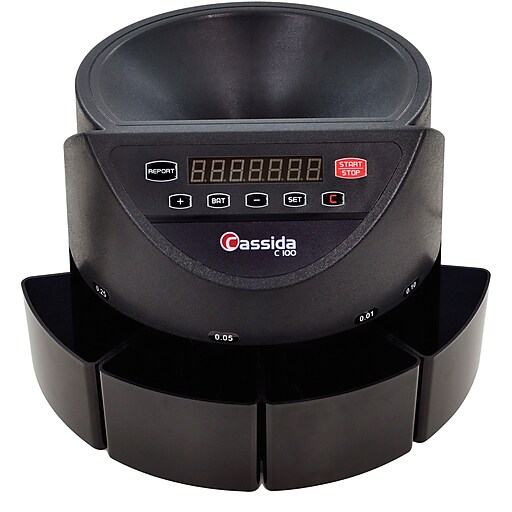 Cassida® C100 Coin Counter/Sorter Staples