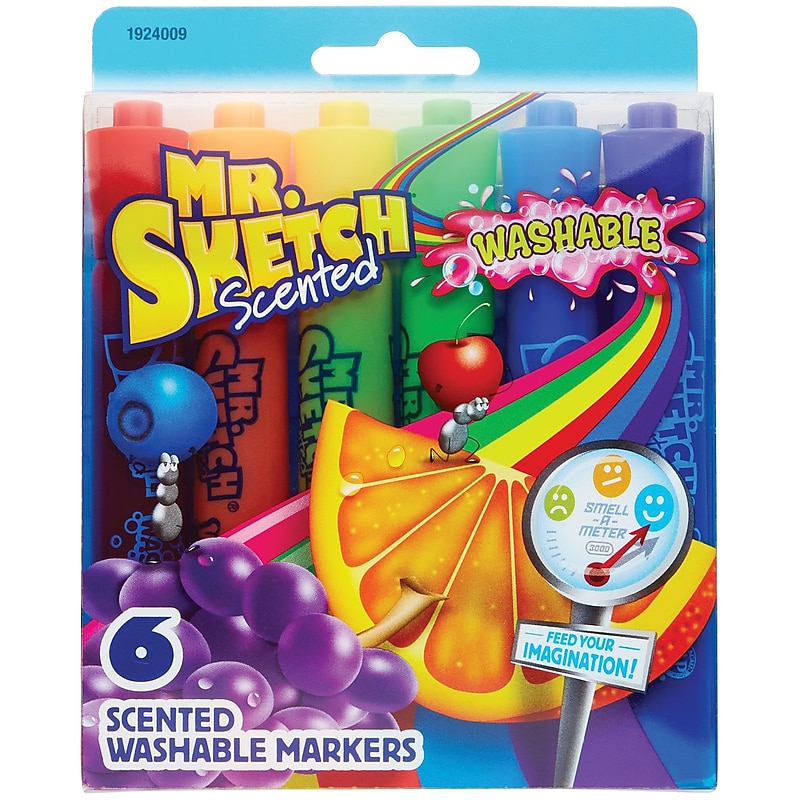 Sanford® Mr. Sketch Chisel Point Scented Washable Marker, Assorted, 6/Pack (1924009) image 1