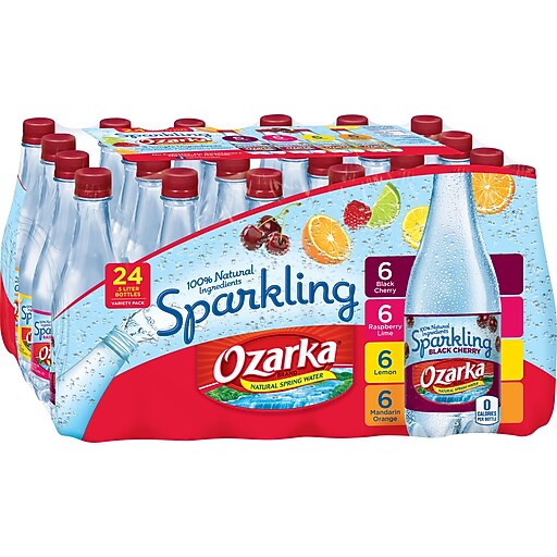 Ozarka Brand Sparkling Natural Spring Water, 16.9Ounce Plastic Bottles