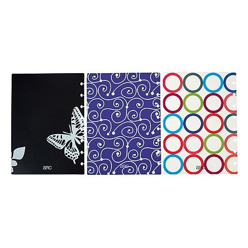 Staples® Arc System Poly Covers, Assorted Designs, 63/8" x 83/4" (50051) at Staples