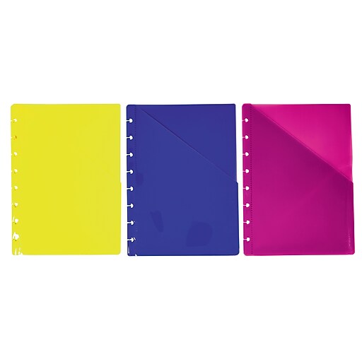 Staples® Arc System Pocket Dividers, Assorted Colors, 61/5" x 83/5