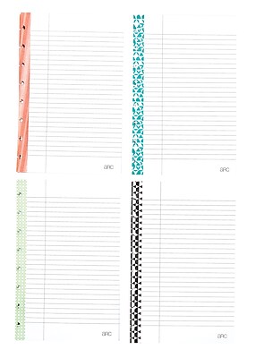 Staples® Arc System College Ruled Reinforced Refill Paper 5 1/2" x 8 1/ 
