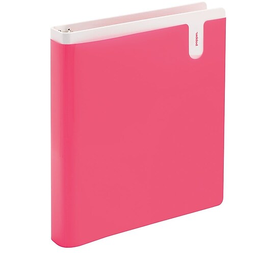 Poppin 1" Pocket Binder, Pink (103730) at Staples