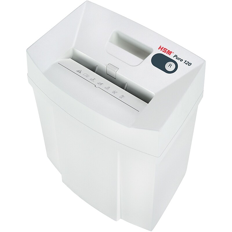 HSM Pure 120 14 Sheet Strip-Cut Shredder, White (2310113) image 1