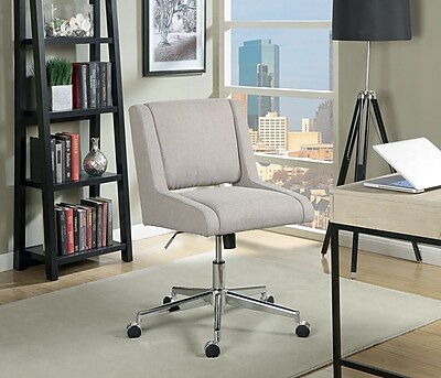 Broyhill Lynx Fabric Executive Office Chair, Armless, Oatmeal Color (46436) | StaplesÂ®