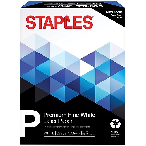 Staples 30% Recycled 8.5 x 11 Multipurpose Paper, 32 lbs., 100