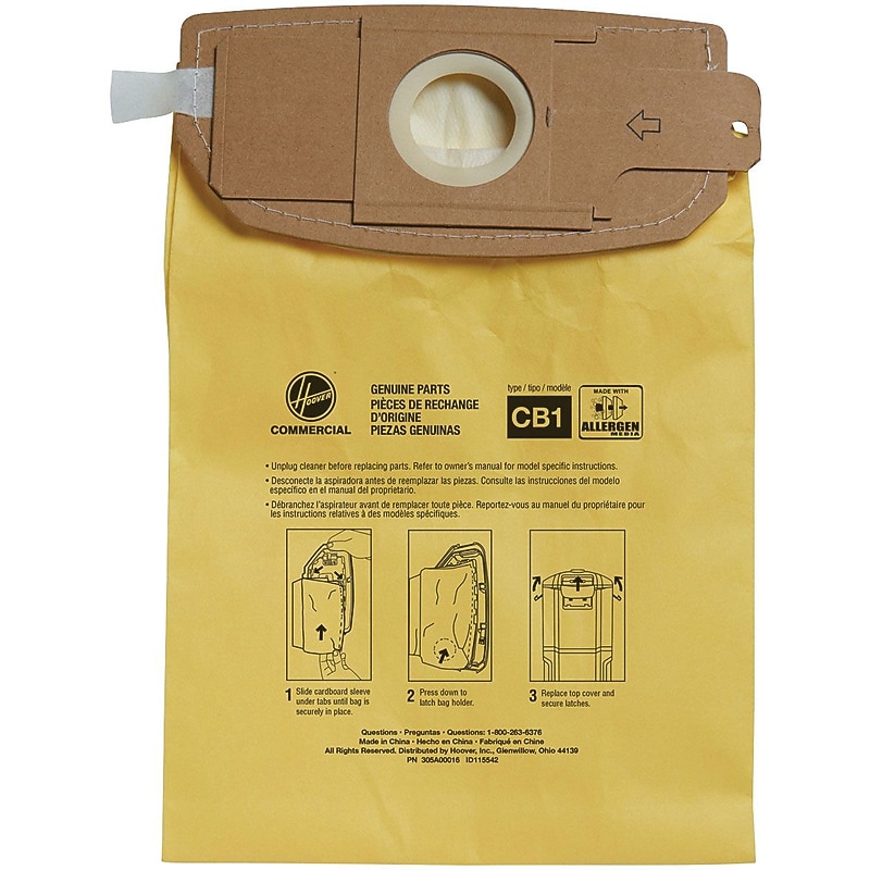 Hoover® HushTone Backpack Vacuum Disposable Bags (AH10273) image 1