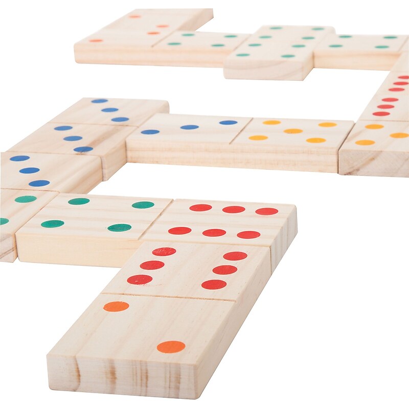 Hey! Play! Giant Wooden Dominoes Set (886511971189) image 1
