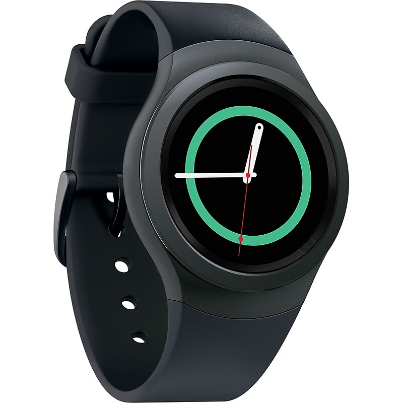 Samsung Gear S2 Smart Watch, 30.5mm, Stainless Steel Case, Black Band (SM-R7200ZKAXAR) image 1