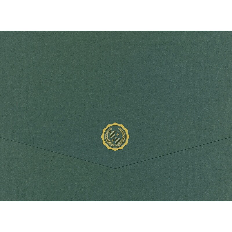 Great Papers Hunter Certificate Holders, 9.375" x 12", Green, 5/Pack (20103780) image 1