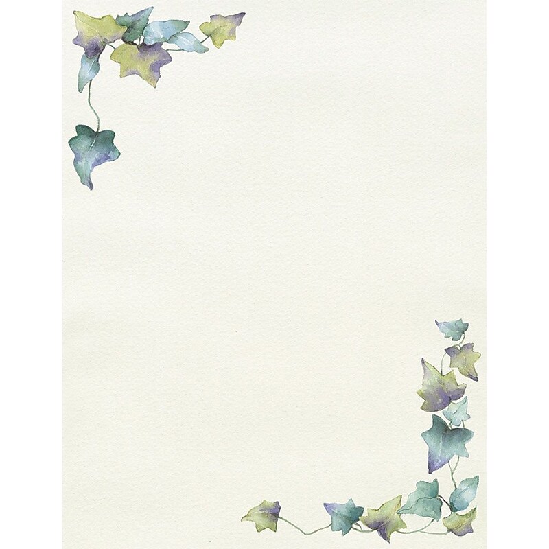 Great Papers! Painted Border Letterhead 8.5" x 11" 80/Pack (2013188) image 1