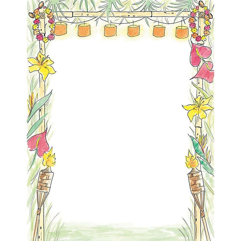 Great Papers! Luau Letterhead, Multicolor, 80/Pack (2014261) image 1