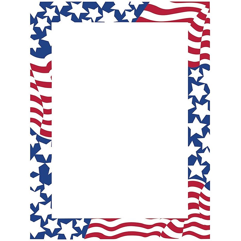 Great Papers! Stars & Stripes Letterhead, 80 Sheets/Pack (2014300) image 1