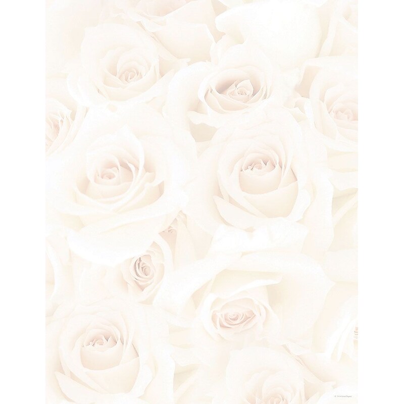 Great Papers! Blush Roses Letterhead 8.5" x 11", 80/Pack (2014334) image 1