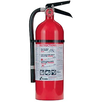 Kidde Pro Series Multi-Purpose Rechargeable 2-A, 10-B:C Dry Chemical Fire Extinguisher, 4 lbs (21005779)