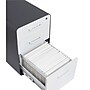 Poppin Stow 3-Drawer File Cabinet, Rolling Cabinet with Casters, Letter/Legal, Charcoal/White, 20"D (103698)~#|#~s1037054_sc7
