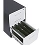 Poppin Stow 3-Drawer File Cabinet, Rolling Cabinet with Casters, Letter/Legal, Charcoal/White, 20"D (103698)~#|#~s1037055_sc7