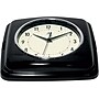 Infinity Instruments Square Retro Black Wall Clock, 9.25" (13228BK-4103)~#|#~s1040597_sc7