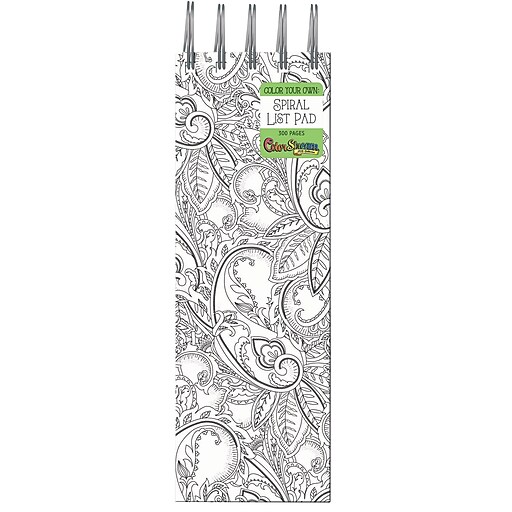 Shop Staples for Adult Coloring Paisley Tall Flip Note Pad