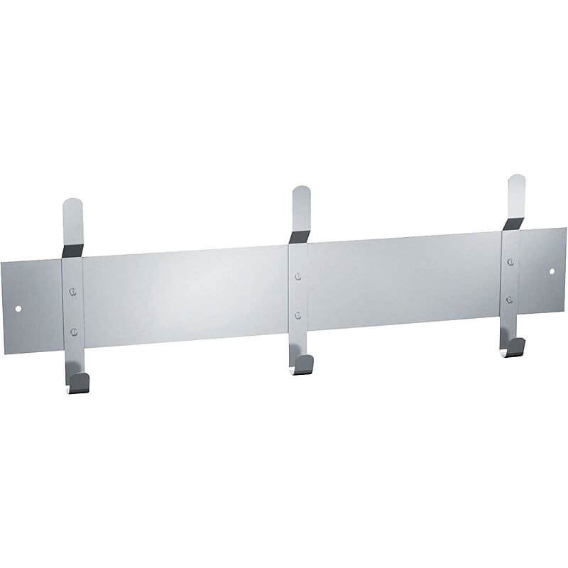 ASI® Utility Hook Strip W/ 3 Separate Hooks, Stainless Steel, 26"W image 1