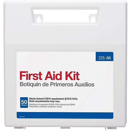 First Aid Only Plastic First Aid Kit, 50 People, 196 Pieces (225