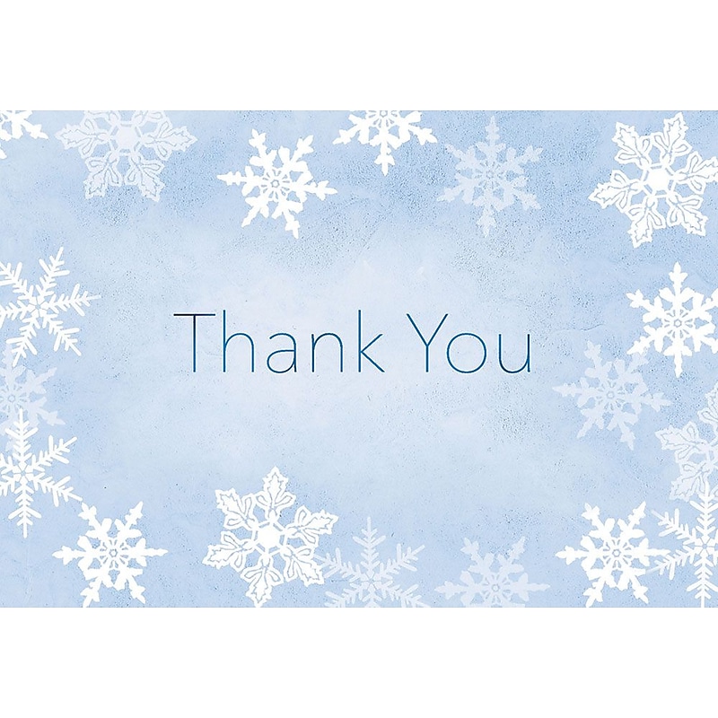 Great Papers! Merry Snowflake Thank You Note Card, 4.875" x 3.375", 50 note cards and 50 envelopes image 1