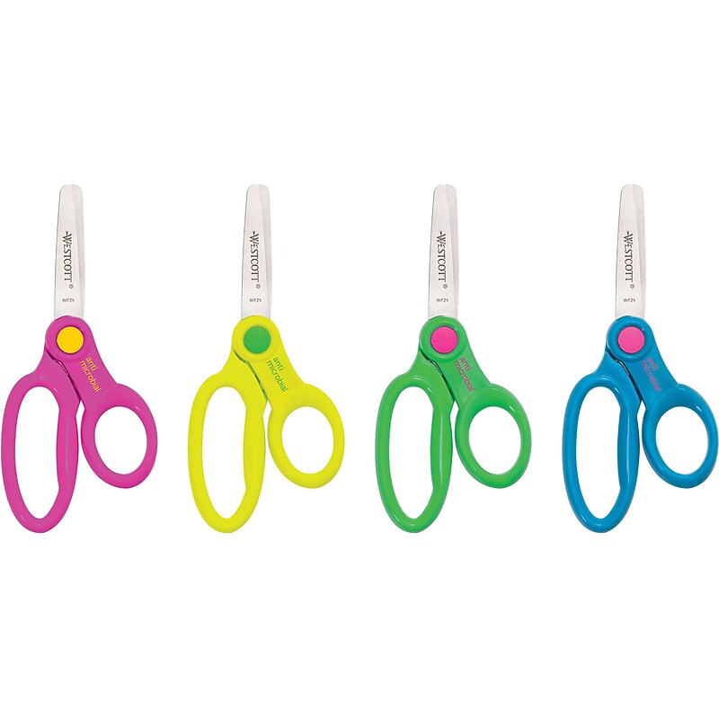 Westcott 5" Stainless Steel Kid's Scissors, Blunt Tip, Color Chosen at Random (14606) image 1