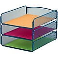 Onyx™ Triple Tray Mesh Desk Organizer, Blue