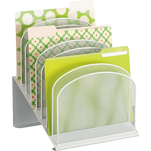 Safco Onyx 8Tiered Wire Mesh Desk Organizer, White (3258WH) Staples