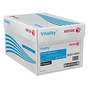 Xerox Vitality Premium Multipurpose Printer Paper, 8.5" x 11", 24 lbs., White, 8 Reams/Carton (1001)