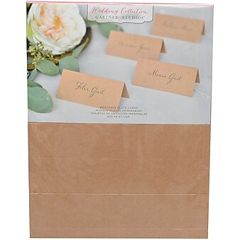Gartner Studios Kraft Printable Placecards, 8-1/2" x 11", 48 Count