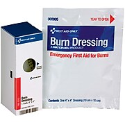 First Aid Only Burn Dressing, 4" x  4", 1/Box (FAE-7012)