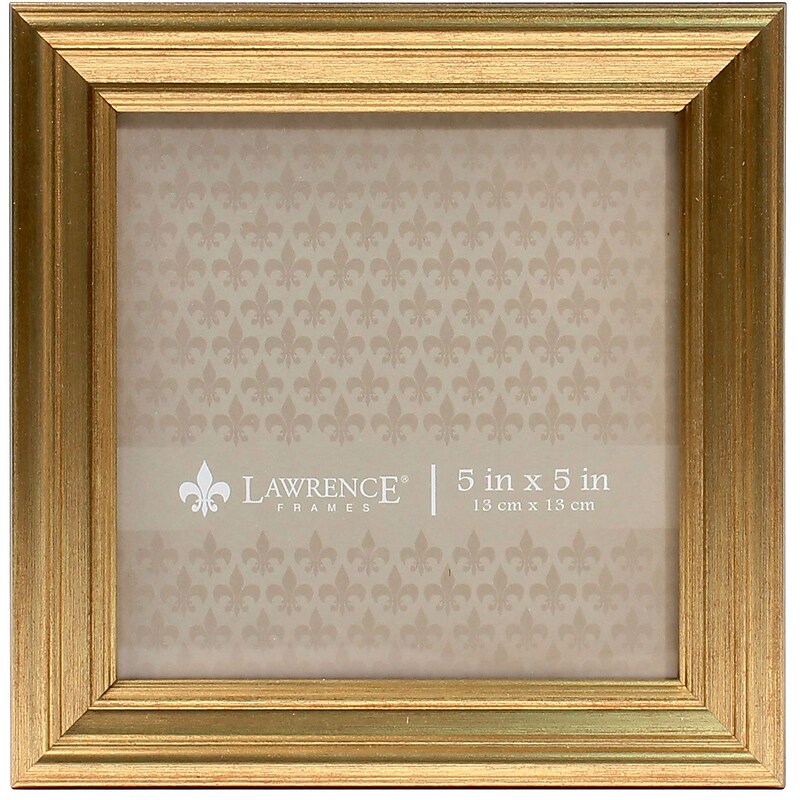 Lawrence Frames 5x5 Sutter Burnished Gold Picture Frame image 1