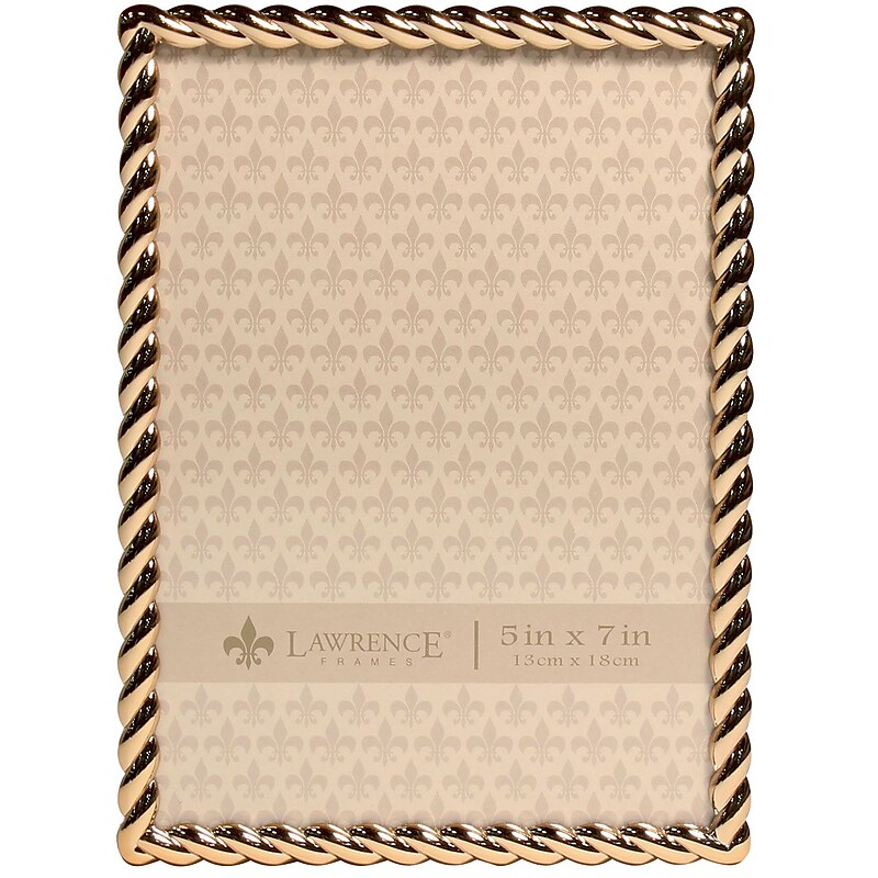 Lawrence Frames 5x7 Golden Rope Picture Frame image 1