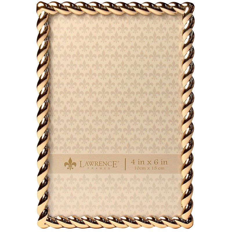 Lawrence Frames 4x6 Golden Rope Picture Frame image 1