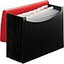 Smead Plastic Accordian File, 12 Pockets, Letter Size, Red/Black (70866)~#|#~s1050044_sc7