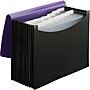 Smead Plastic Accordian File, 12 Pockets, Letter Size, Purple/Black (70862)~#|#~s1050045_sc7