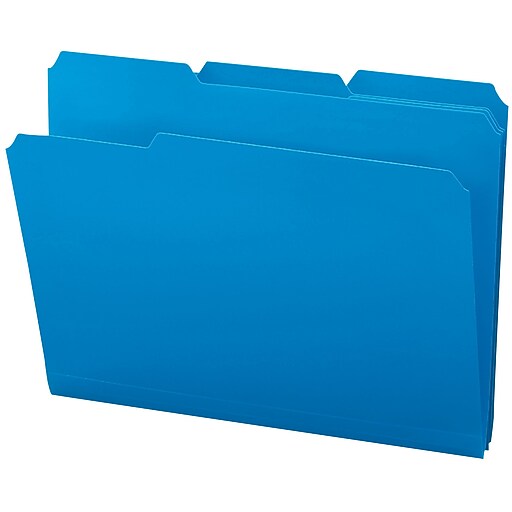 Staples Heavyweight Poly File Folders, Letter, Assorted, 24/Box Staples