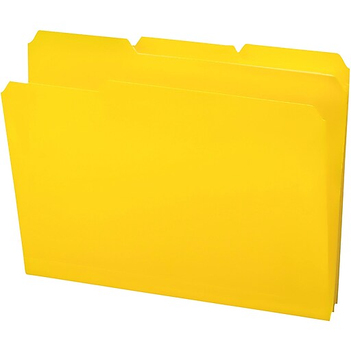Staples Heavyweight Poly File Folders, Letter, Assorted, 24/Box Staples