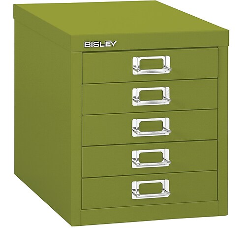 Bisley® 5-Drawer Steel Desktop Vertical File Cabinet, White, Letter/A4  (MD5-WH)