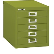 Bisley Five Drawer Steel Multidrawer, Green, Letter/A4 (MD5-GR)
