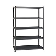 Iron Horse 3200 Concealed Rivet 5-Shelf Metal Stand Alone Shelving Unit, 48" W, Gray (20997)