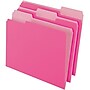 Pendaflex Recycled File Folder, 1/3-Cut Tab, Assorted, Letter Size, Pink/Light Pink, 100/Box (152 1/3 PIN)~#|#~s1053311_sc7