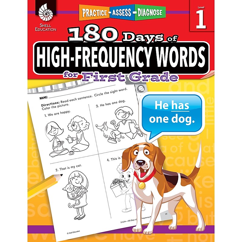 Shell Education 180 Days of High Frequency Words, Grade 1 image 1