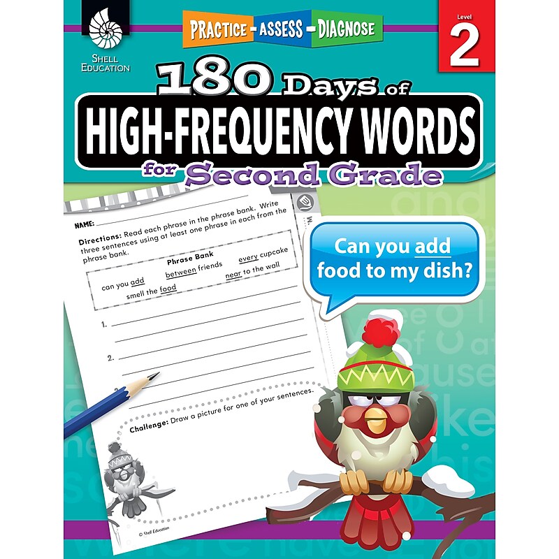 Shell Education 180 Days of High Frequency Words, Grade 2 image 1