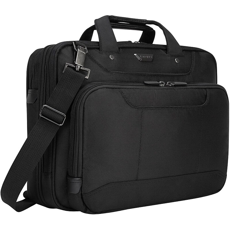 Targus Zip-Thru Laptop Briefcase, Black Nylon (CUCT02UA14S) image 1