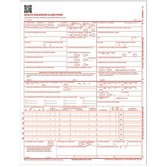 Centers for Medicare and Medicaid Services Forms, 8-1/2" x 11", 250 Forms