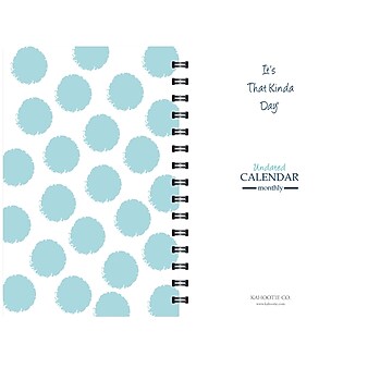 Kahootie Co Weekly Planner, 6" x 9", Teal Polka Dot (ITKWTPD)