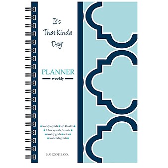Kahootie Co Weekly Planner, 6" x 9", Teal (ITKWT)