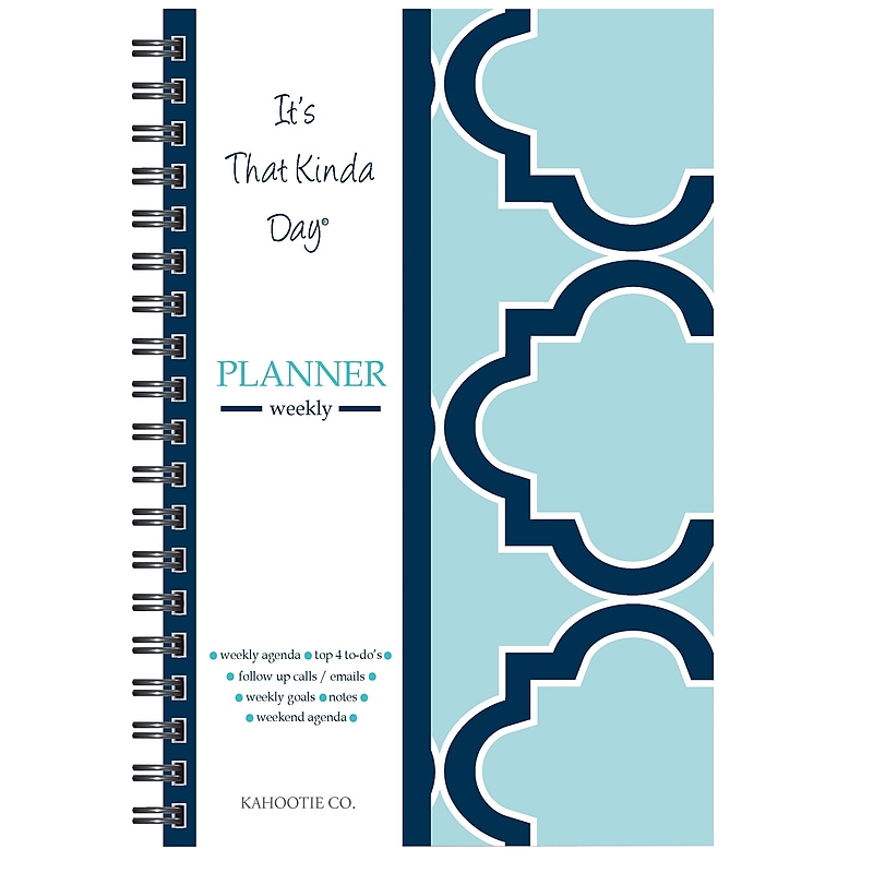 Kahootie Co Weekly Planner, 6" x 9", Teal (ITKWT) image 1